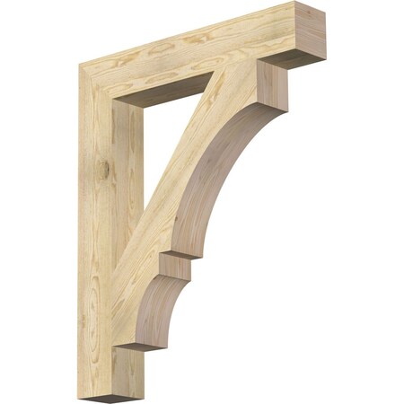 Ekena Millwork Balboa Block Rough Sawn Bracket, Douglas Fir, 6"W x 36"D x 44"H BKT06X36X44BOA05RDF